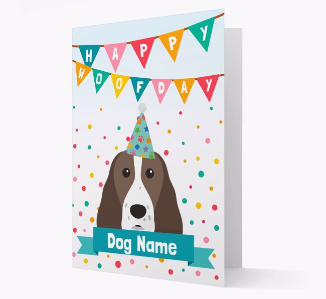 Personalized Card 'Happy Woofday {dogsName}' with {breedCommonName} Icon